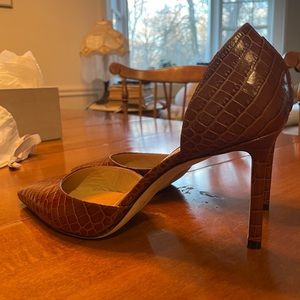 Croc embossed brown leather Jimmy Choo’s 39.5